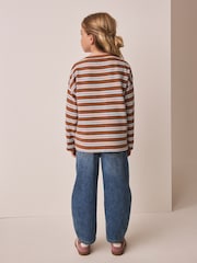 Brown Stripe Textured Long Sleeve Top (3-16yrs) - Image 3 of 7