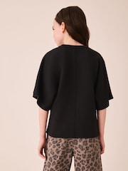 Black Supersoft Fitted Waist T-Shirt (3-16yrs) - Image 4 of 5