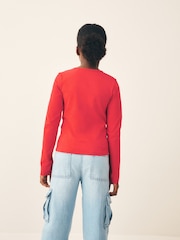 Червоний - Лонгслів Seam Detail Top (3–16років) - Image 3 of 7