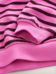 Pink Stripe Oversized Cosy Rib Sweatshirt (3-16yrs) - Image 7 of 8