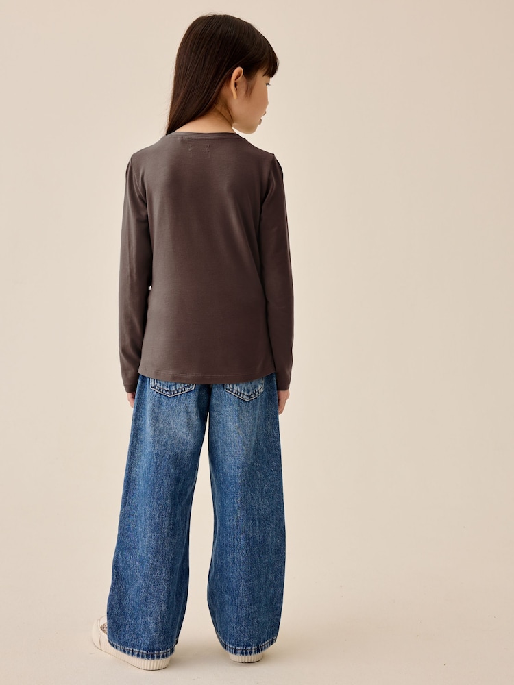 Chocolate Brown Supersoft Long Sleeve Top (3-16yrs) - Image 3 of 3