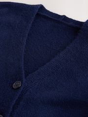 أزرق داكن أزرق - Relaxed Fit Collegiate Badge Detail Cardigan - صورة 6 من 8