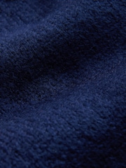 أزرق داكن أزرق - Relaxed Fit Collegiate Badge Detail Cardigan - صورة 8 من 8