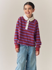 Brown Long Sleeve Rugby Top (3-16yrs) - Image 1 of 8