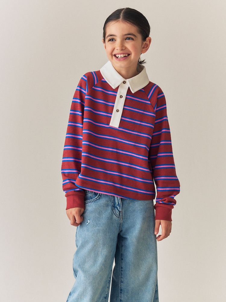 Brown Long Sleeve Rugby Top (3-16yrs) - Image 1 of 8