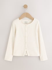 クリーム/ブラウン - Long Sleeve Ribbed Cardigan 2 Pack (3-16yrs) - 画像 2 / 8
