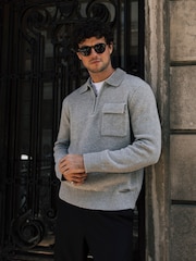 MAUVAIS Grey Harlem Oversized Knitted Jumper - Image 4 of 6