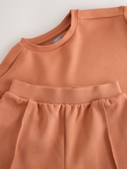 Rust Brown Long Sleeve Wide Leg Set (3-16yrs) - Image 8 of 9
