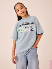 Charcoal Disney Monsters Inc Oversized Graphic T-Shirt (3-16yrs) - Image 3 of 10