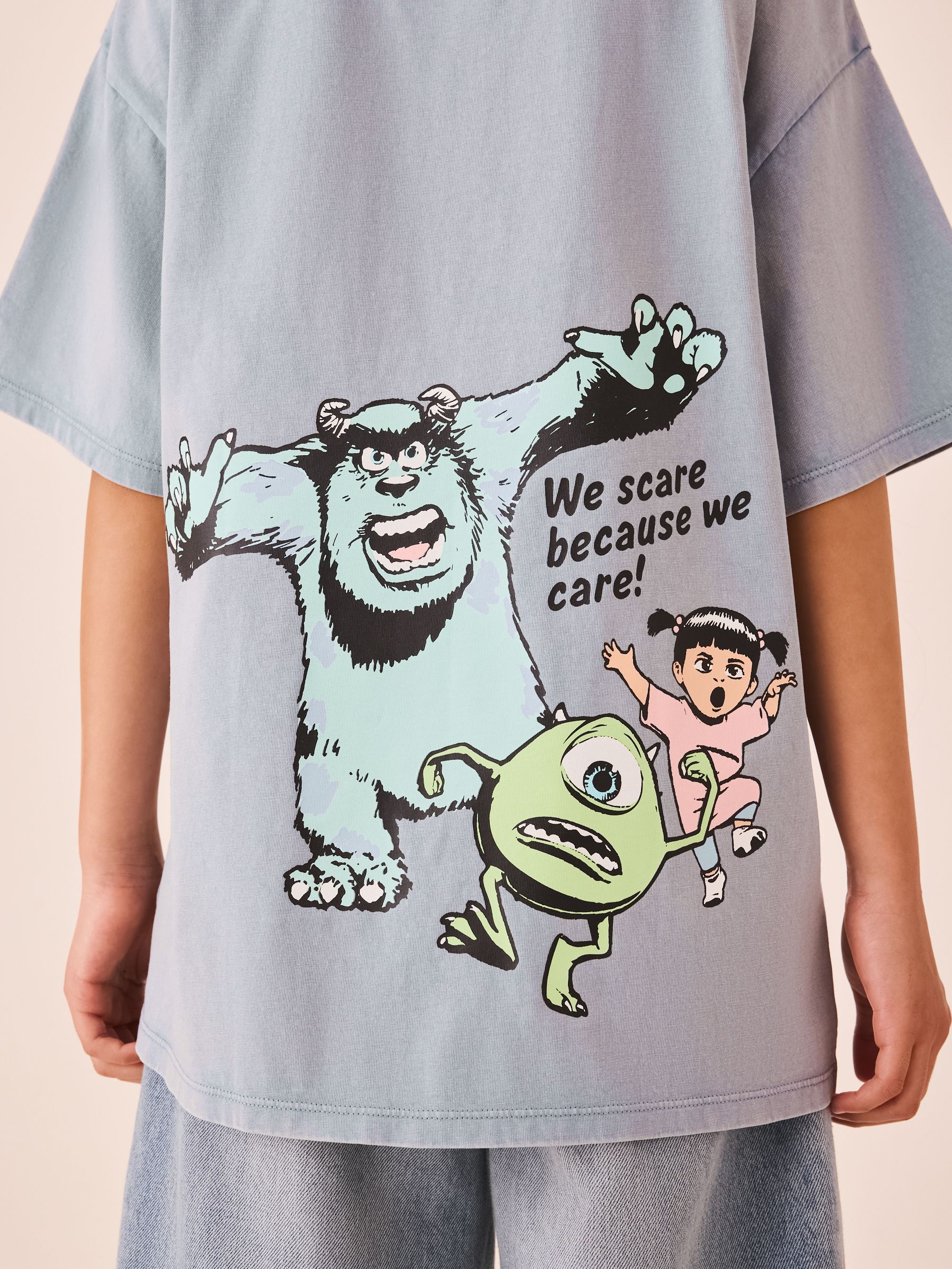 Buy Charcoal Disney Monsters Inc Oversized Graphic T-Shirt (3