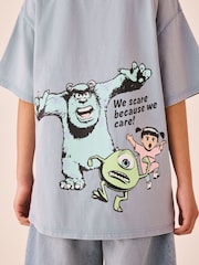 Charcoal Disney Monsters Inc Oversized Graphic T-Shirt (3-16yrs) - Image 5 of 10
