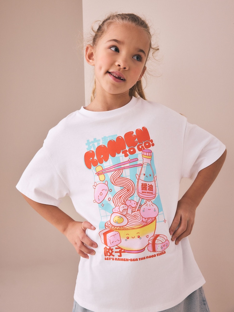 White Ramen T-Shirt (3-16yrs) - Image 1 of 8