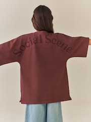 Braun - Oversize-T-Shirt mit Grafik (3–16 J.) - Bild 1 von 4