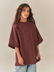 Braun - Oversize-T-Shirt mit Grafik (3–16 J.) - Bild 3 von 4