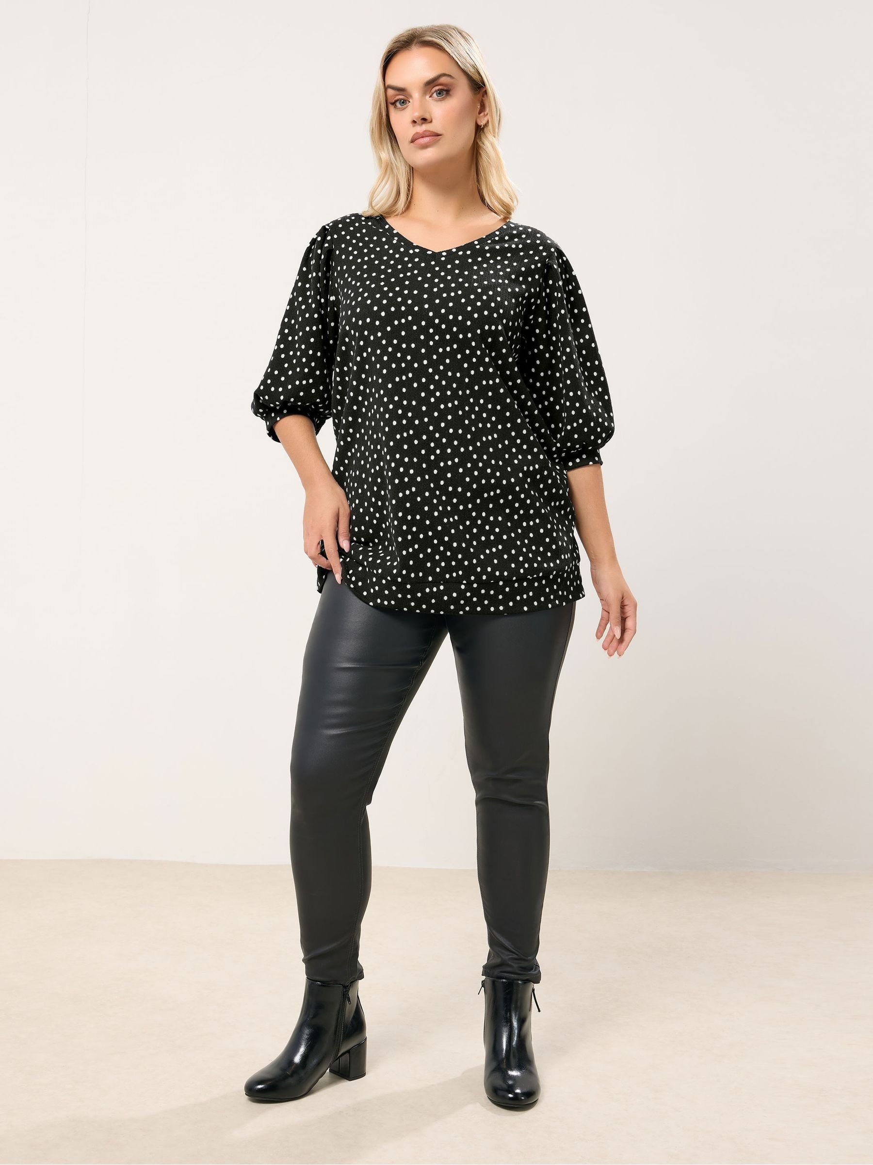 Buy Yours Curve Black Balloon Sleeve Top from Next South Africa