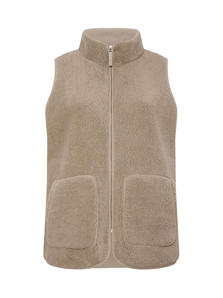 Yours Curve Natural Borg Gilet - Image 6 of 6