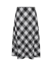 Yours Curve Black Check Maxi Skirt - Image 5 of 5