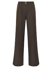 Long Tall Sally Brown Buckle Wide Leg Trousers - Image 5 of 5