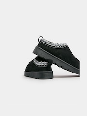 Yours Curve Black Faux Suede Embroidered Mules - Image 4 of 4