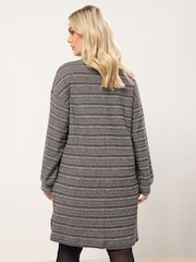 Yours Curve Grey Textured Jumper Dress - Image 3 of 5