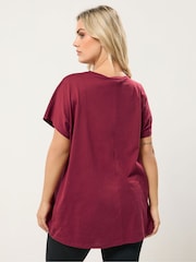 Yours Curve Red Triple Heart Logo Top - Image 3 of 5