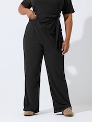 Yours Curve Black Limited Treebark Trousers - Image 1 of 5