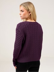 Morado - M&Co Petite Mini Cable Jumper - Imagen 3 de 5