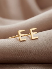 Posh Totty Designs Petite 9ct Gold Tone Initial Stud Earrings - Image 1 of 5