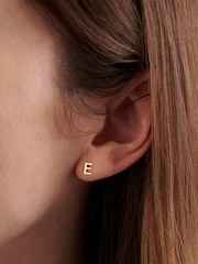 Posh Totty Designs Petite 9ct Gold Tone Initial Stud Earrings - Image 3 of 5