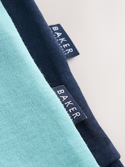 Baker by Ted Baker Blue Polo Rompersuits 2 Pack - Image 6 of 7