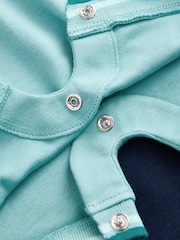 Baker by Ted Baker Blue Polo Rompersuits 2 Pack - Image 7 of 7