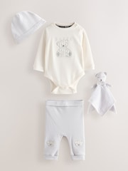 Baker by Ted Baker Bodysuit, Legging, Hat and Comforter 4 Piece Set - Image 1 of 11