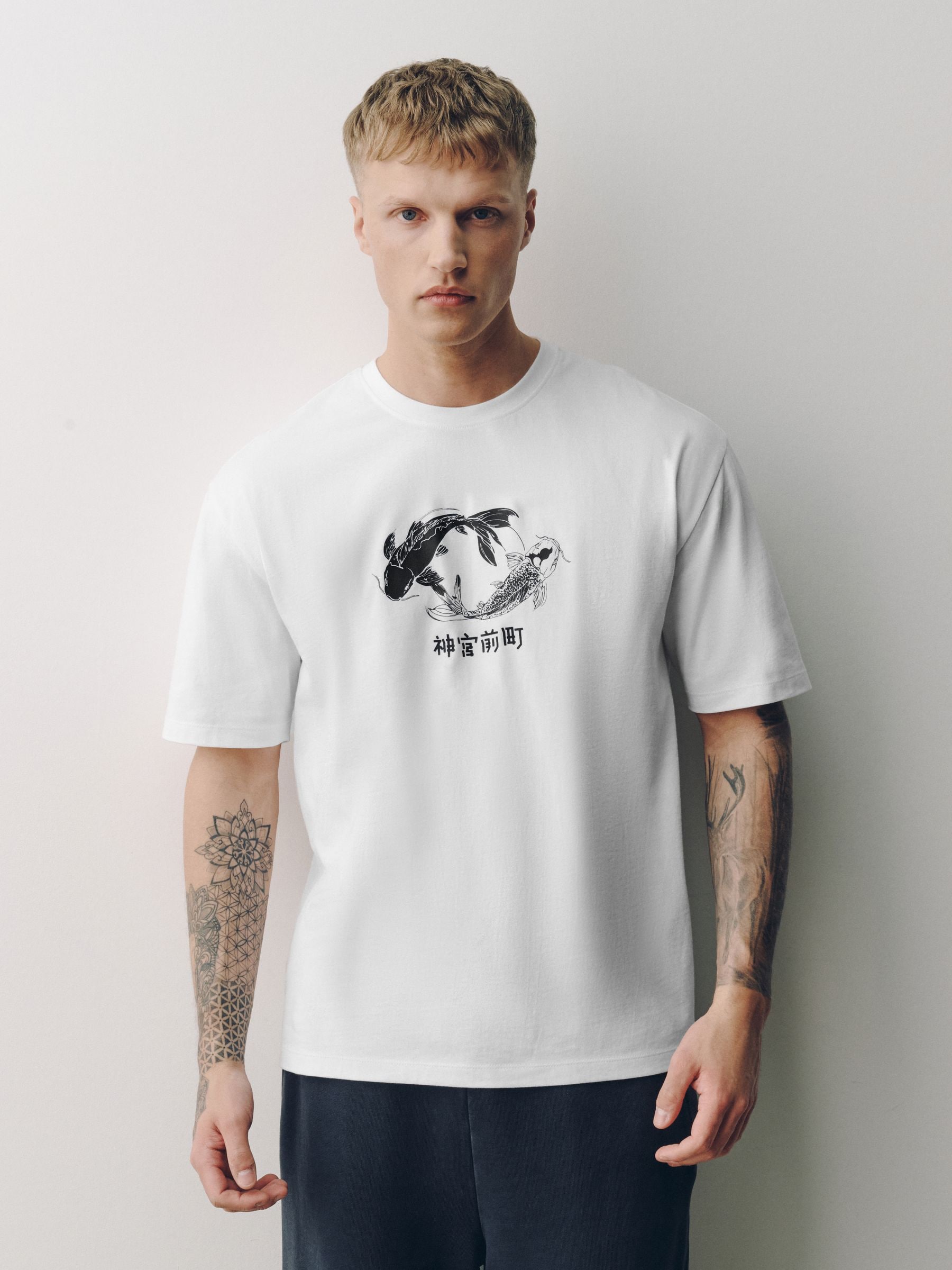Buy Black Mono Japanese Relaxed Fit Graphic Print T-Shirts 3 Pack