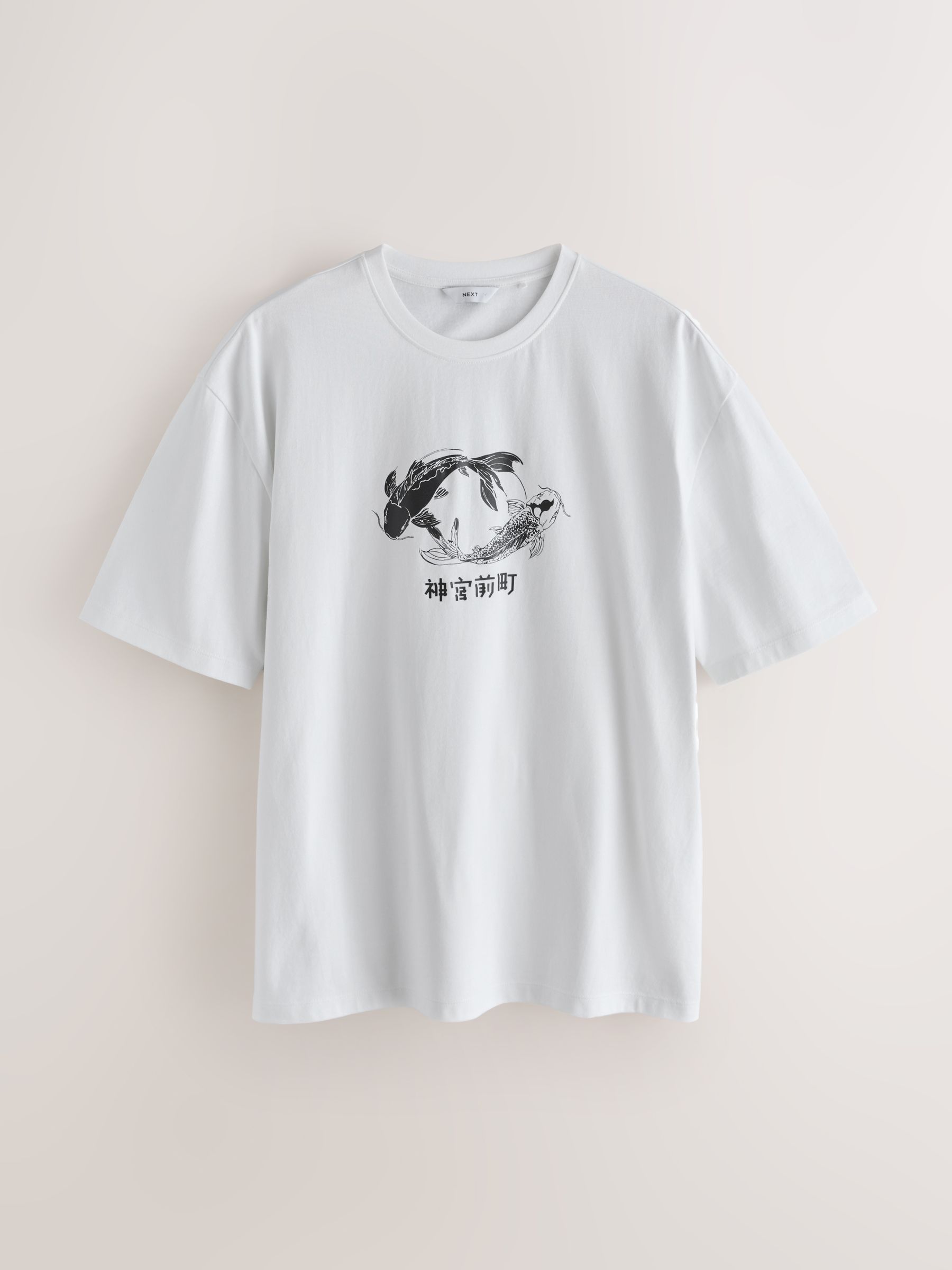 Buy Black Mono Japanese Relaxed Fit Graphic Print T-Shirts 3 Pack