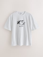 Black Mono Japanese Relaxed Fit Graphic Print T-Shirts 3 Pack - Image 7 of 13