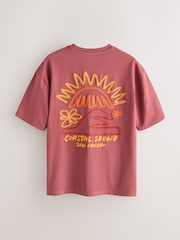 Red Embroidered Back Print T-Shirt - Image 6 of 9