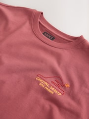 Red Embroidered Back Print T-Shirt - Image 8 of 9
