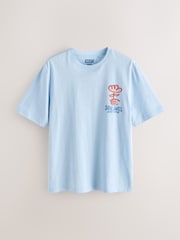 Blue Stamp Regular Fit Graphic Print Slub T-Shirt - Image 7 of 11