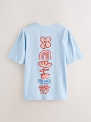 Blue Stamp Regular Fit Graphic Print Slub T-Shirt - Image 8 of 11