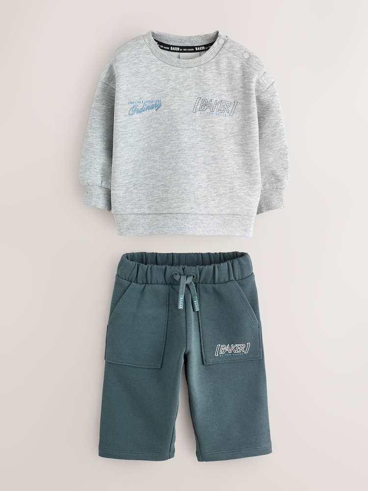 Baker by Ted Baker Graphic Sweatshirt and Wide Leg Jogger Set - Image 1 of 5