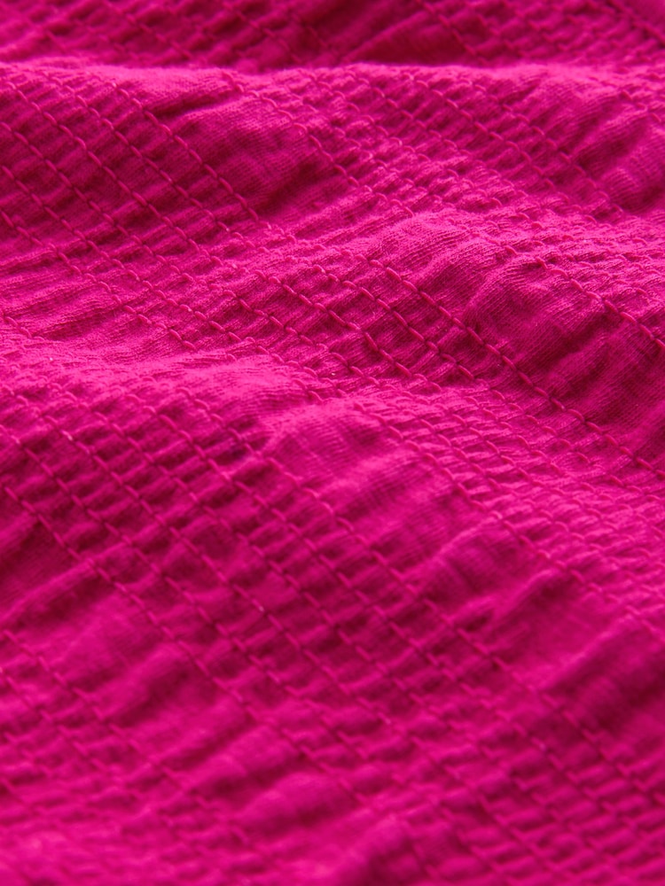 Pink Shirred Modal Scoop Neck Vest - Image 8 of 8 Pink Shirred Modal Scoop Neck Vest - Image 8 of 8