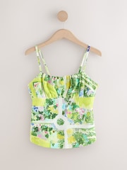 National Trust Yellow Floral Print Strappy Sleeveless Top - Image 5 of 8