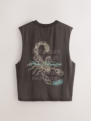 ត្នោត - Washed Tank Top Graphic Vest - រូបភាព 5 នៃ 8