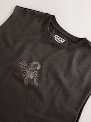ត្នោត - Washed Tank Top Graphic Vest - រូបភាព 7 នៃ 8