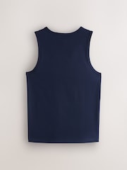 Blue/White/Black Stamp Graphic Vests 3 Pack - Image 6 of 9