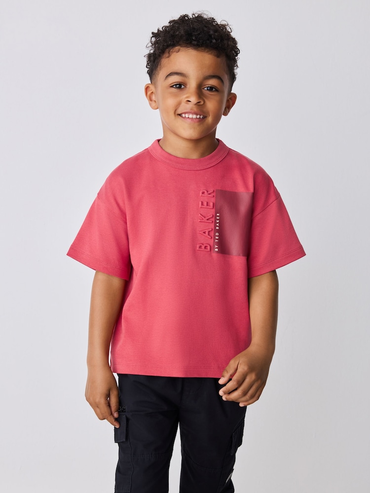 Baker by Ted Baker Oversized Embossed T-Shirt - Image 2 of 9 Baker by Ted Baker Oversized Embossed T-Shirt - Image 2 of 9
