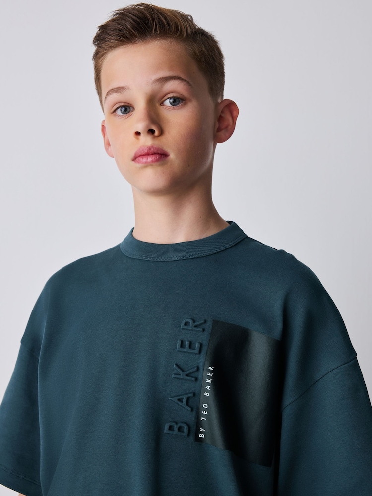 Baker by Ted Baker Oversized Embossed T-Shirt - Image 1 of 12 Baker by Ted Baker Oversized Embossed T-Shirt - Image 1 of 12
