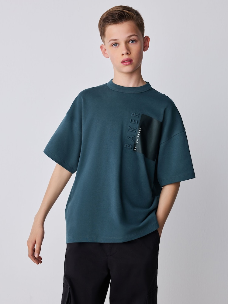 Baker by Ted Baker Oversized Embossed T-Shirt - Image 2 of 12 Baker by Ted Baker Oversized Embossed T-Shirt - Image 2 of 12