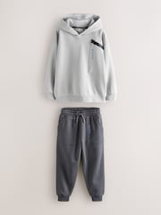 Baker by Ted Baker Oversized Zip Pocket Hoodie and Joggers Set - Image 6 of 14