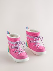 Little Bird Pastel Rainbow Quilted Heart Snow Boots - Bild 2 von 4
